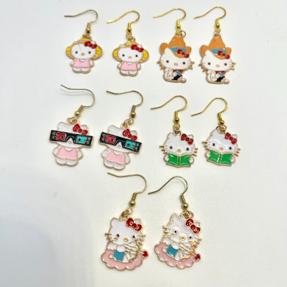 Hello Kitty Earrings - Sanrio Earrings - Kawaii Earrings - Japanese Earrings - Picture 1 of 9